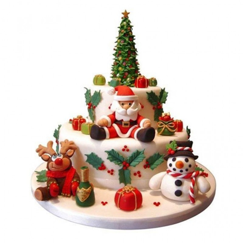 Christmas theme cake  