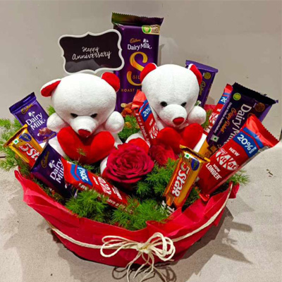 Chocolate basket with Teddy
