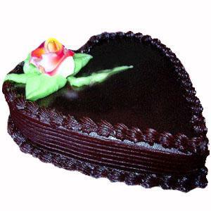 Chocolate heart shape cake