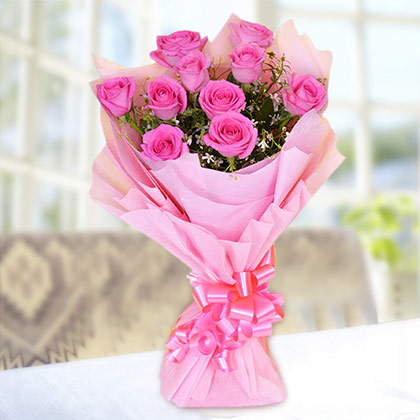 Pretty bunch pink roses